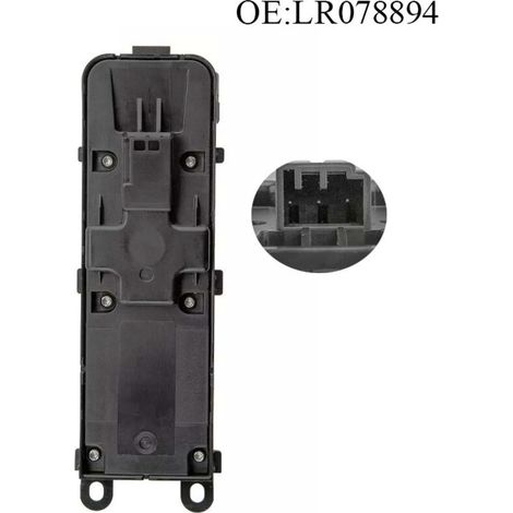 LR078894 Nouveau commutateur de lève-vitre Land Rover, commutateur de commande principal pour vitres de voiture (correspondant à LR03493), contrôle le fonctionnement des vitres électriques le côté co