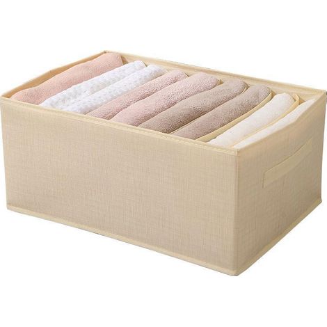 Scatola box pieghevole per pantaloni maglioni jeans 9 scomparti contenitore organizer salvaspazio per armadi 36x20x25 cm