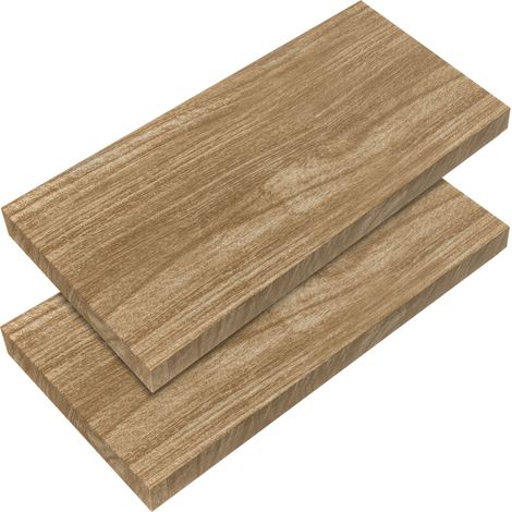 CASARIA® Floating Shelves Including Bracket Wall Shelving Living Room Kitchen Bedroom Office 38mm Thick Hidden Wall Fixing 15kg Capacity MDF 50cm (de), 2er Set Eiche (de)