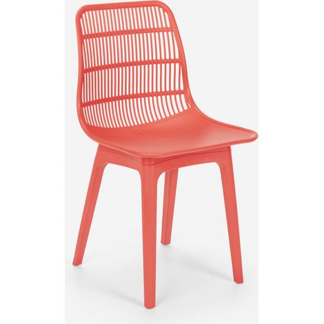 Silla de polipropileno para cocina, bar, restaurante, jardín moderno Bluetit - Rojo (1/5)