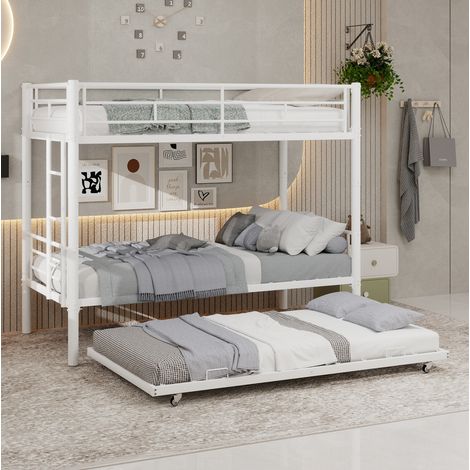 letto salvaspazio 90x190 separabile acciaio bianco OKMYHOME (1/5)