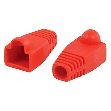 Funda para conector de red RJ45 (10ud/bolsa)  Rojo (1/4)