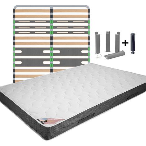 BERMUDES - Pack Matelas + AltoZone 160x200 + Pieds (1/5)