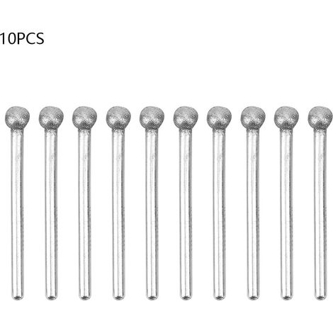 Ortviai Brosse de polissage en nitrure de bore sphérique 3 x 6 mm – Lot de 10 pièces pour métaux, porcelaine et jade (1/5)