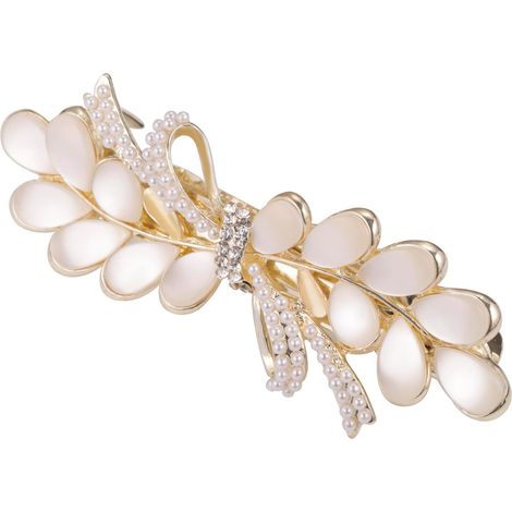 Elegante fermaglio per capelli a forma di fiore di glicine, accessorio per capelli da donna in metallo, fermaglio per capelli, accessorio per capelli da sposa (1/5)