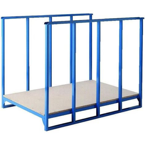 PROVOST - Palette à ridelles fixes Provost - 1500 x 1000 mm, bleu, bois/acier
