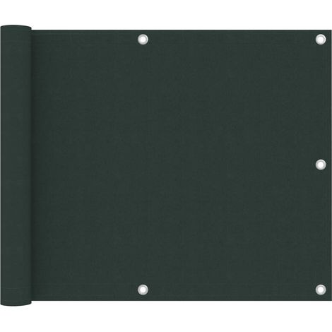 Écran de balcon Vert foncé 75x600 Tissu Oxford (1/5)