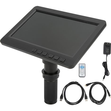 Microscope numérique 7 pouces 26MP Pixel, loupe électronique 150X pour soudure et réparation de circuits imprimés, alimentation 100-240VAC avec prise américaine, grossissement haute précision (1/5)
