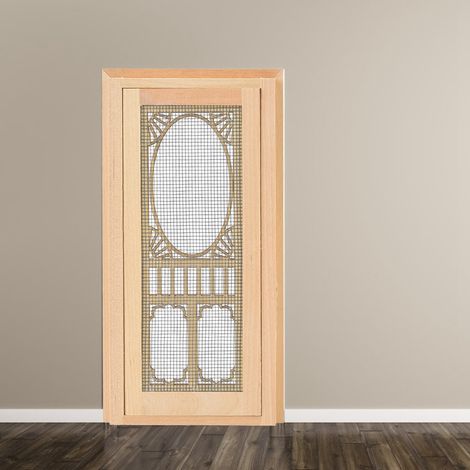 Accessoire pour maison de poupée miniature en bois à l'échelle 1:12 : porte creuse en bois. (1/5)