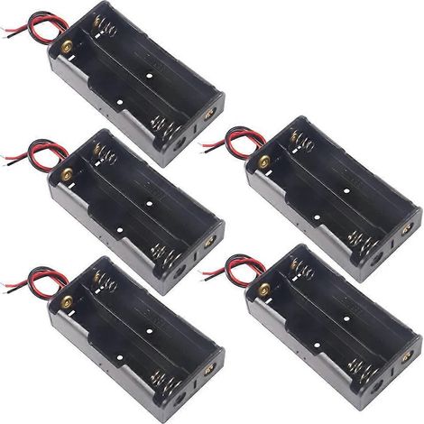 Aufbewahrungsbox aus Kunststoff für 5 x 3,7V 18650-Batterien mit leitfähigen Drähten (1/5)