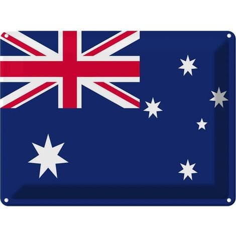 Plaque métallique 30x40 cm Drapeau et armoiries de l'Australie (1/5)