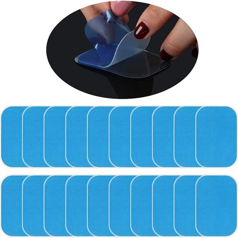 20 électrodes adhésives en gel pour appareil d'électrostimulation abdominale (EMS) - Remplacement des électrodes pour appareil d'électrostimulation abdominale