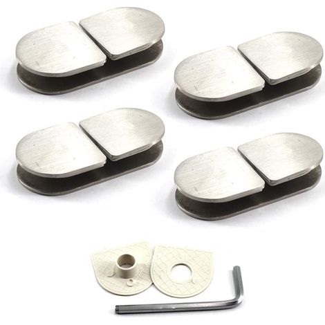 Lot de 4 supports de fixation murale en acier inoxydable 8-12 mm (1/5)