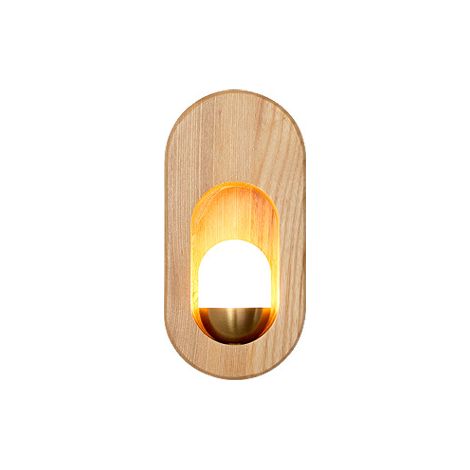 EASYCOMFORT Applique Murale LED pour Chambre - Style Nordique en Bois Massif, Salon, Allée, Éclairage (1/5)