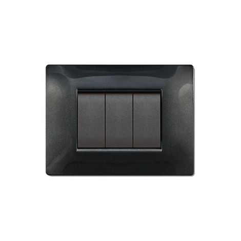 PLACCA LIFE Q LIVING PLAST NERO GLITTERING 4P- 1,0 pz