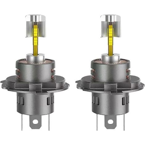 1 paire d'ampoules LED H4 360° à 4 côtés, montage facile (1:1), compatibles feux de croisement/route H4, 6000K, accessoires auto (1/4)