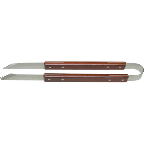 Montana pinza in acciaio con manico in legno per barbecue accessori (1/5)