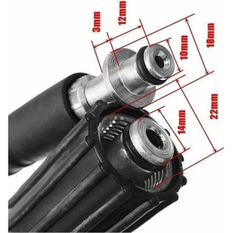 Tuyau de pulvérisation de nettoyage sous pression de 8M gris, convient aux modèles Karcher K2, K3, K4, K5. (1/4)