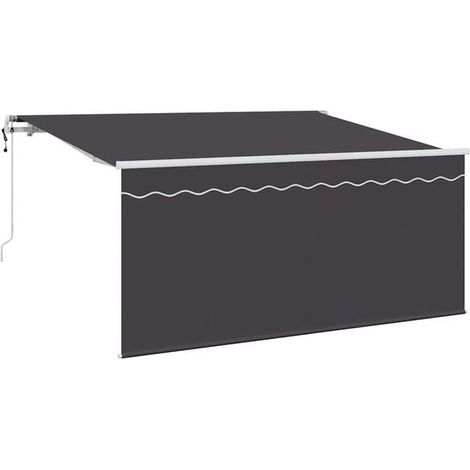 Store banne rétractable, gris anthracite, 300 x 200 cm