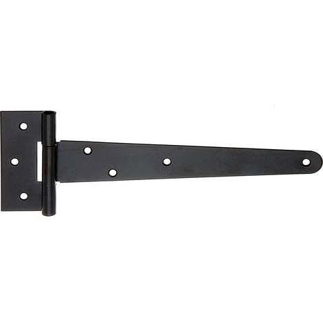Penture anglaise laquée noire penture 248 x 46 mm charnière 90 x 40 mm (1/4)