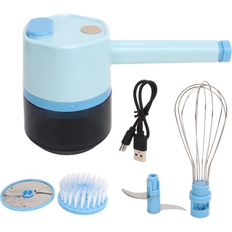 Robot culinaire électrique rechargeable, coupe-légumes portatif, batteur à œufs, hachoir à ail sans fil pour oignons, gingembre et viande (1/5)