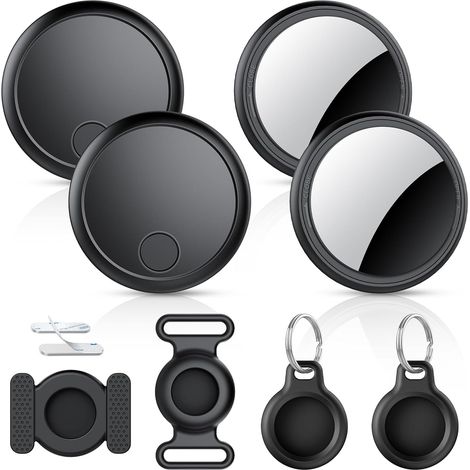 Confezione da 4 tag Smart Air Tracker, compatibili con Apple Dov'è (solo iOS), tag Air Tracker per valigie, portafogli, chiavi, borse, tracciamento globale, segnale acustico a 100 dB, IP68 (1/5)