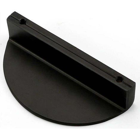 Poignée de porte avec vis, poignée de placard décorative, bouton de meuble semi-circulaire à faire soi-même, noir (1/5)