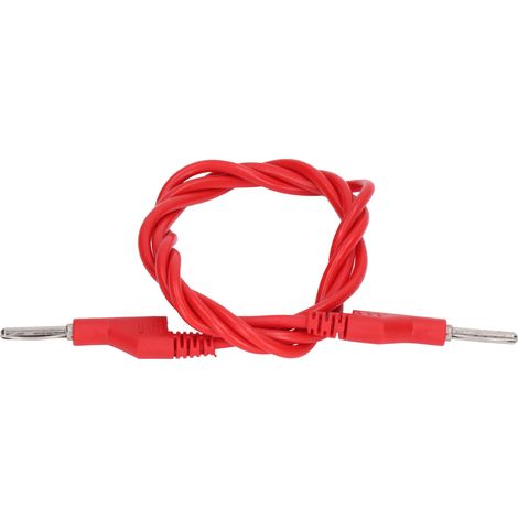 Câble de test haute tension 4mm mâle-mâle, fiche banane empilable type pistolet, fil rouge J.70023 (1/5)