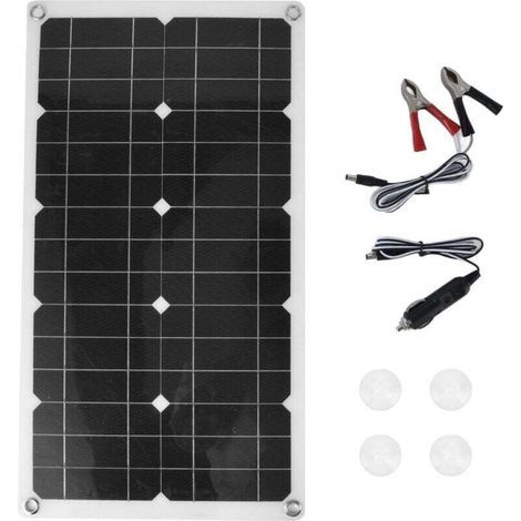 18V 100W Panneau solaire étanche Panneau de charge solaire Chargeur de batterie extérieur pour bateau de voiture domestique (1/4)