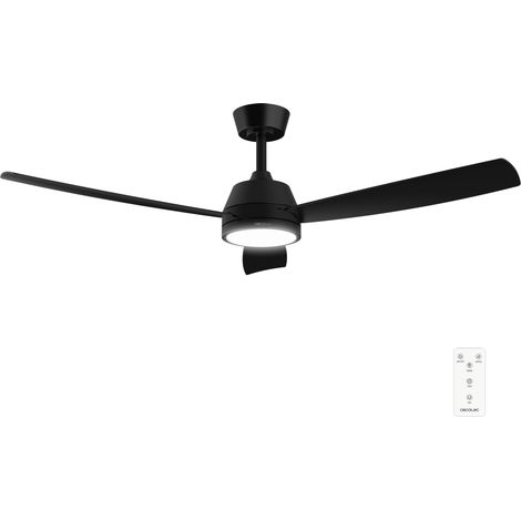 Cecotec Ventilador de Techo con Luz Aero 452 QuickSnap Black. 30W, Motor DC, Diámetro 52" (132cm), 3 Aspas (1/3)