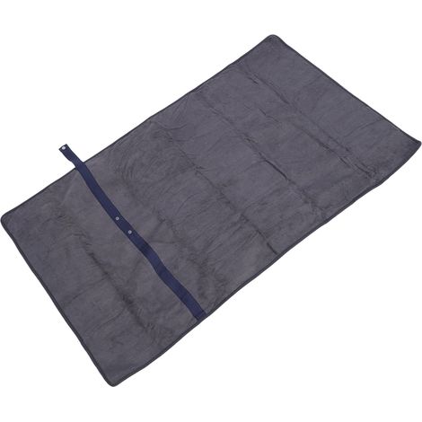Couverture chauffante USB en fibre de polyester, châle multifonction réglable chauffe rapide pour camping et activités extérieures, gris foncé (1/5)