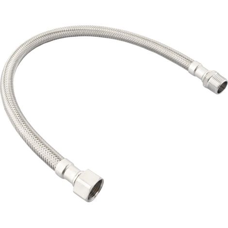 Conector de acero inoxidable macho-hembra 3/8" 30 cm