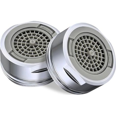 2 Pièces Mousseur Robinet M24 en Laiton, Angle de Sortie D'eau Réglable Aérateur, Filtre de Nettoyage Amovible, Economiseur D'eau pour Robinet, 2Modes D'eau Pétillante, pour Salle de Bain et Cuisine (1/5)