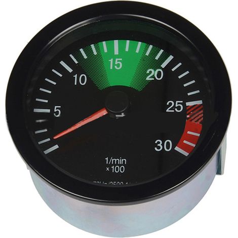 Compte-tours 24 V, 9,5 cm (3,75 pouces), 0-3000 tr/min, 637 Hz, pour voiture et moto, compatible avec tableau de bord Mercedes-Benz modifié (100 mm). (1/5)