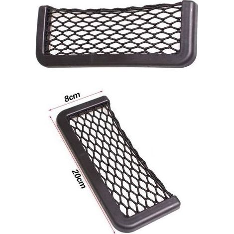 Set mit 2 magischen schwarzen Kofferraum-Aufbewahrungsnetzen 20 x 8,5 cm (1/5)
