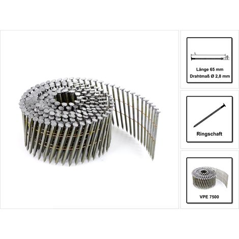 Gewellte Spitze Ø2.8 x 65 mm BOSTITCH - Rolle 7500 Stück - F280R65