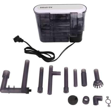 Filtre externe suspendu pour aquarium 5W 220V CN, filtration silencieuse avec régulation de débit d'eau