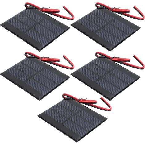 Mini-Solarmodule (0,65 W, 1,5 V) mit 30 cm Kabeln für DIY-Projekte, Zellen: 60 x 80 x 3 mm (1/5)