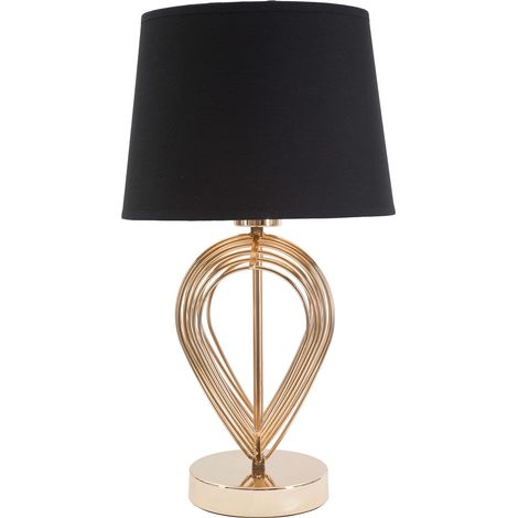 Tischlampe Nikko, Benötigt 1 Glühbirne, Fassung E27, Lampenschirm, Schwarz