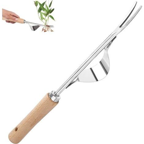 Désherbeur Manuel Outil Gouge de Désherbage en Acier Inoxydable Arrache Pissenlit Extracteur de Mauvaises Herbes pour Racine de Chardon Outil de Jardin (1/4)