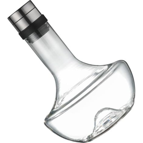 Distributeur de Boissons en Verre 1000ml Forme Incurvée, Facile à Saisir, Carafe à Vin Portative pour Aérer Rapidement le Vin (1/5)