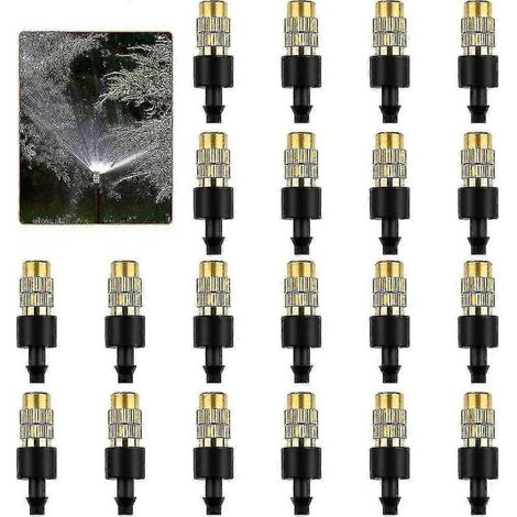 Lot de 20 buses de pulvérisation réglables en laiton, têtes d'arrosage pour atomisation de l'irrigation de jardin-AquaForge (1/5)