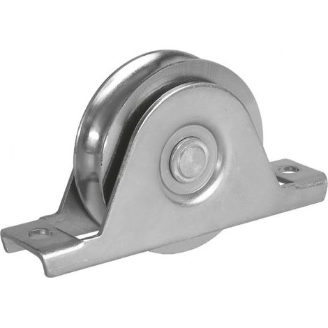 Rueda con soporte interior de acero galvanizado, H.90 x L.155 x D.32 mm AFBAT