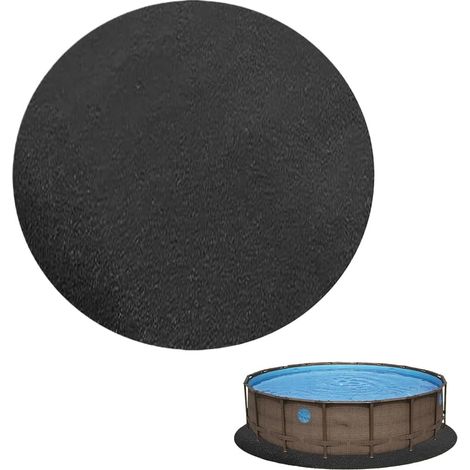 Tapis de sol rond pour piscine extérieure, 370 cm, pliable et en feutre absorbant, idéal pour les piscines à installation facile et les piscines hors-sol. (1/5)