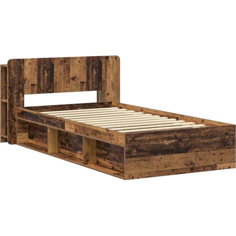 Maison Exclusive - Telaio del letto con storage Legno antico 80 x 200 cm (1/5)