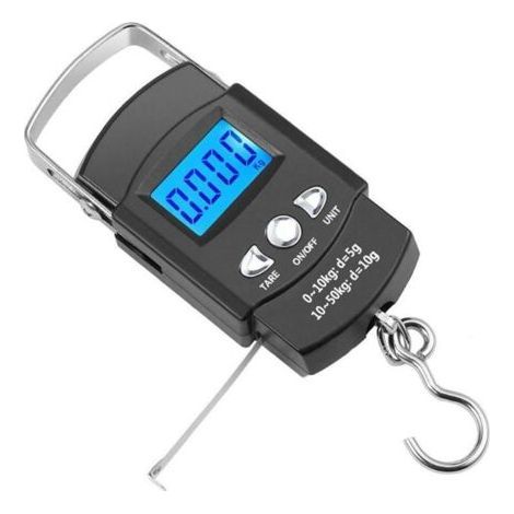 Balances à bagages balances de poisson de voyage portables 110Ib / 50kg écran LCD rétro-éclairé balances (1/5)