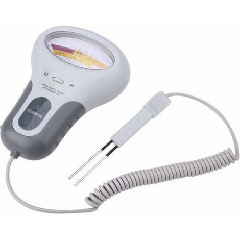 Testeur de Chlore et de pH CL2,Testeur Numérique LCD Multifonction,Testeur de Niveau de Chlore avec Sonde,Pour La Piscine et Le Spa (1/5)