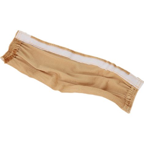Cache-câble et chaîne en flanelle avec fermeture auto-agrippante, beige, pour câbles d'éclairage de lustre (1/5)