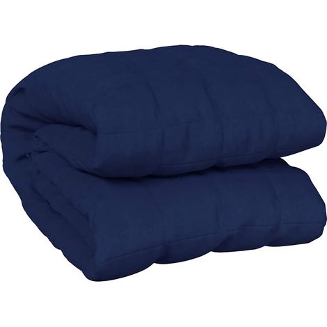 Weighted Blanket Blue 200x200 cm 13 kg Fabric vidaXL