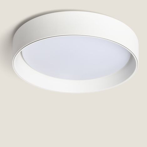 Plafoniera LED 20W Circolare Metallo Ø450 mm CCT Selezionabile Broadway Bianco